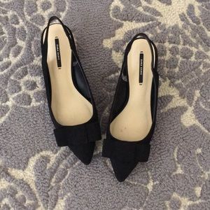 Zara Bow Slingbacks